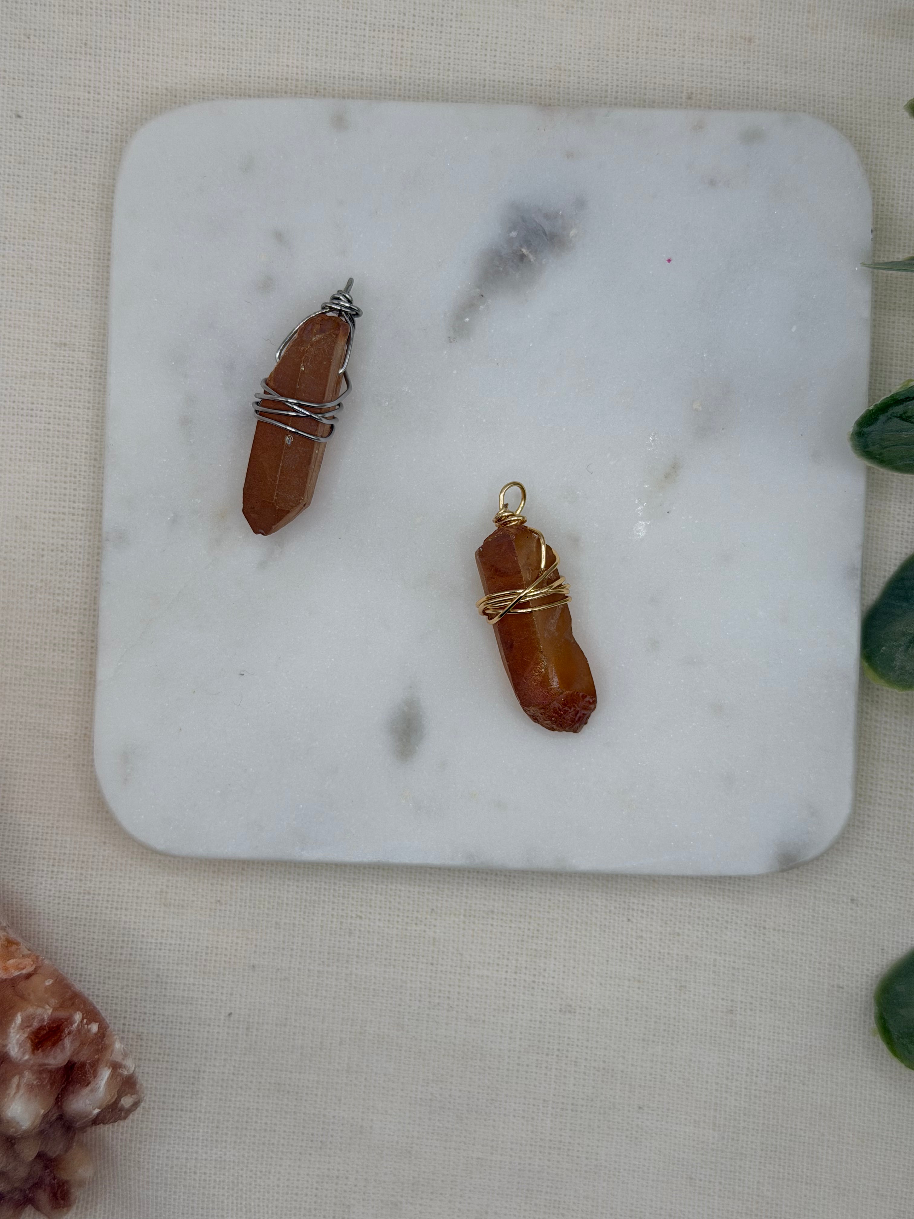 Tangerine Aura Quartz