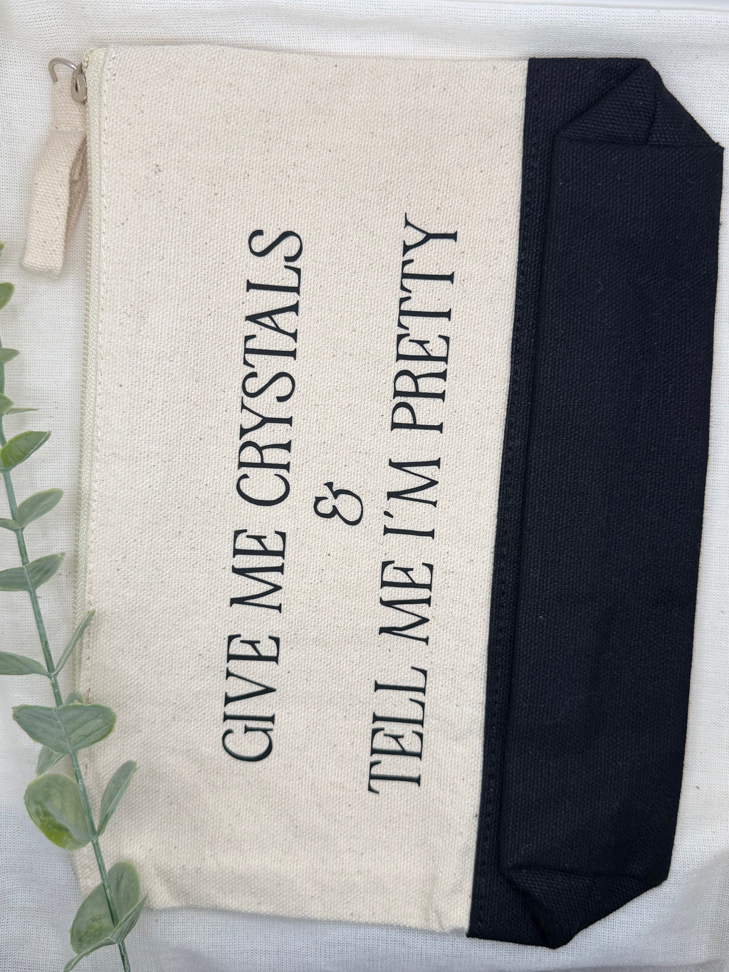 Crystal Quote Zipper Bag