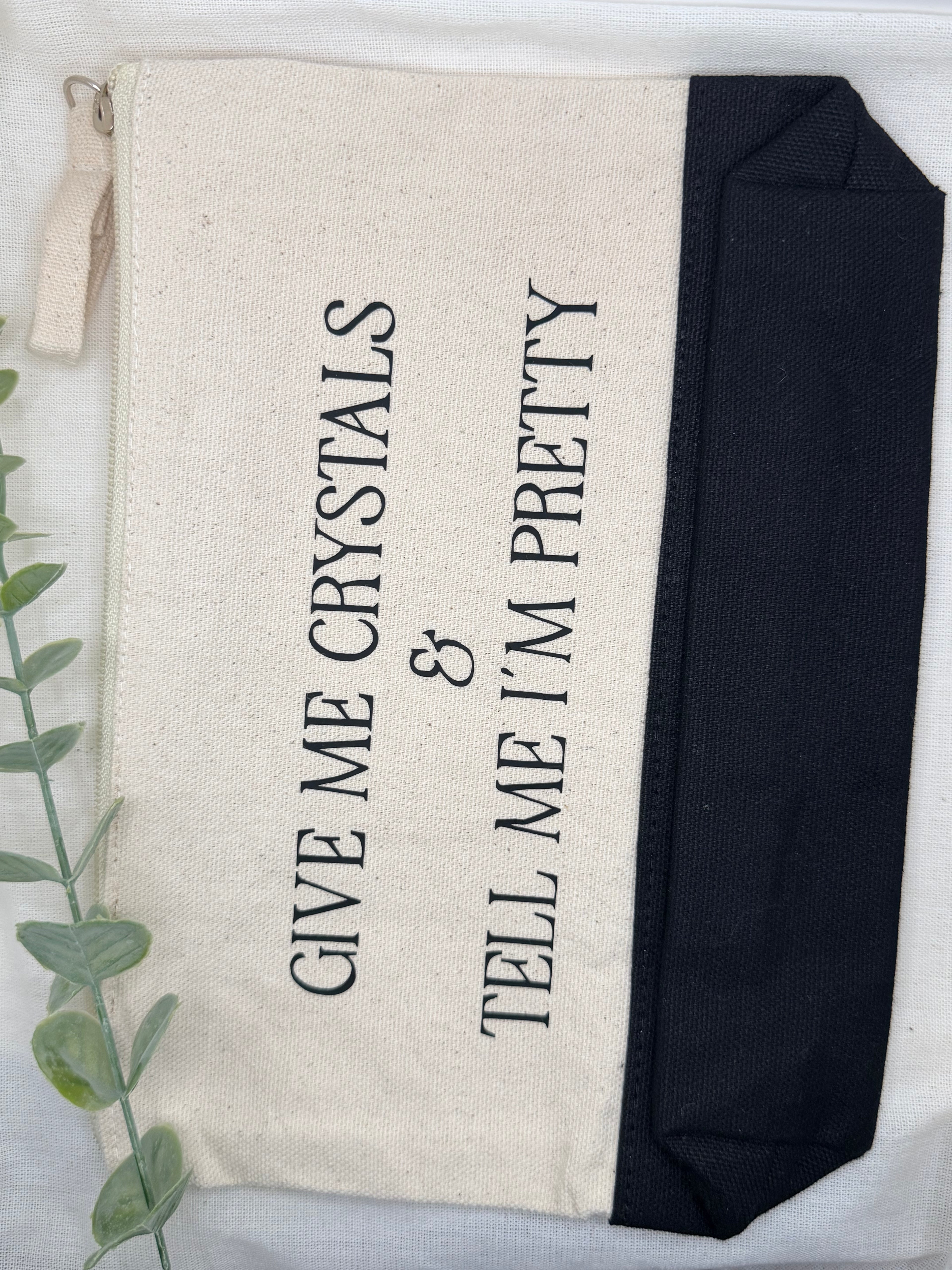 Crystal Quote Zipper Bag