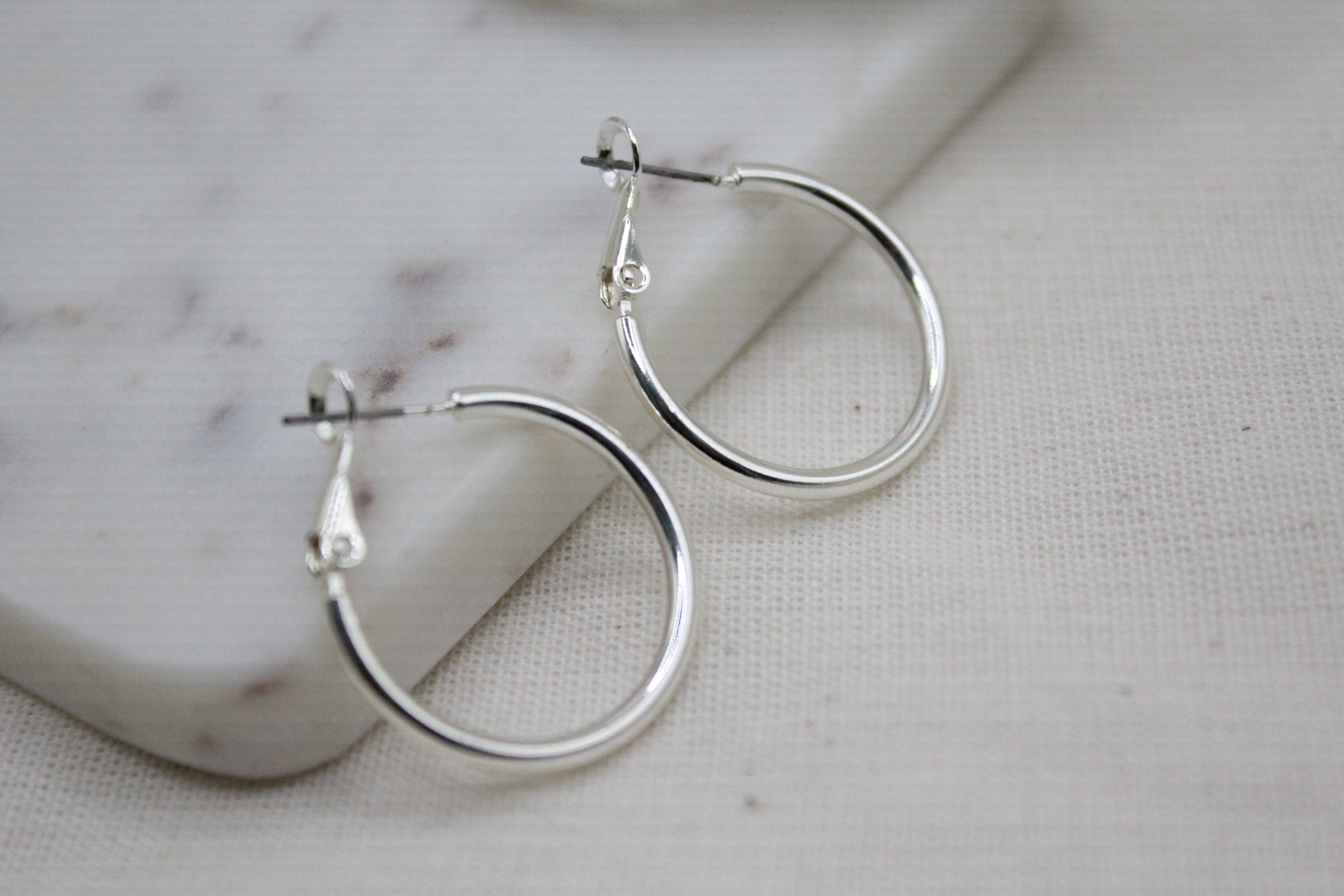 Big Silver Hoops