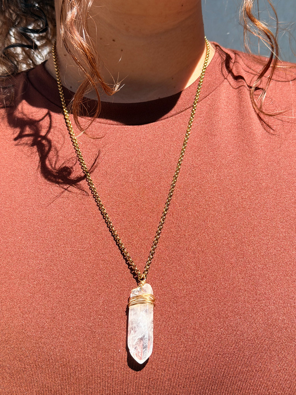 Clear Quartz Necklace Medium