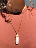 Clear Quartz Necklace Long