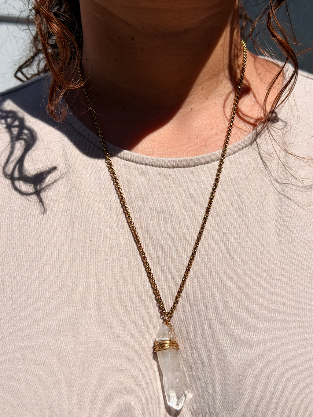 Clear Quartz Necklace Medium