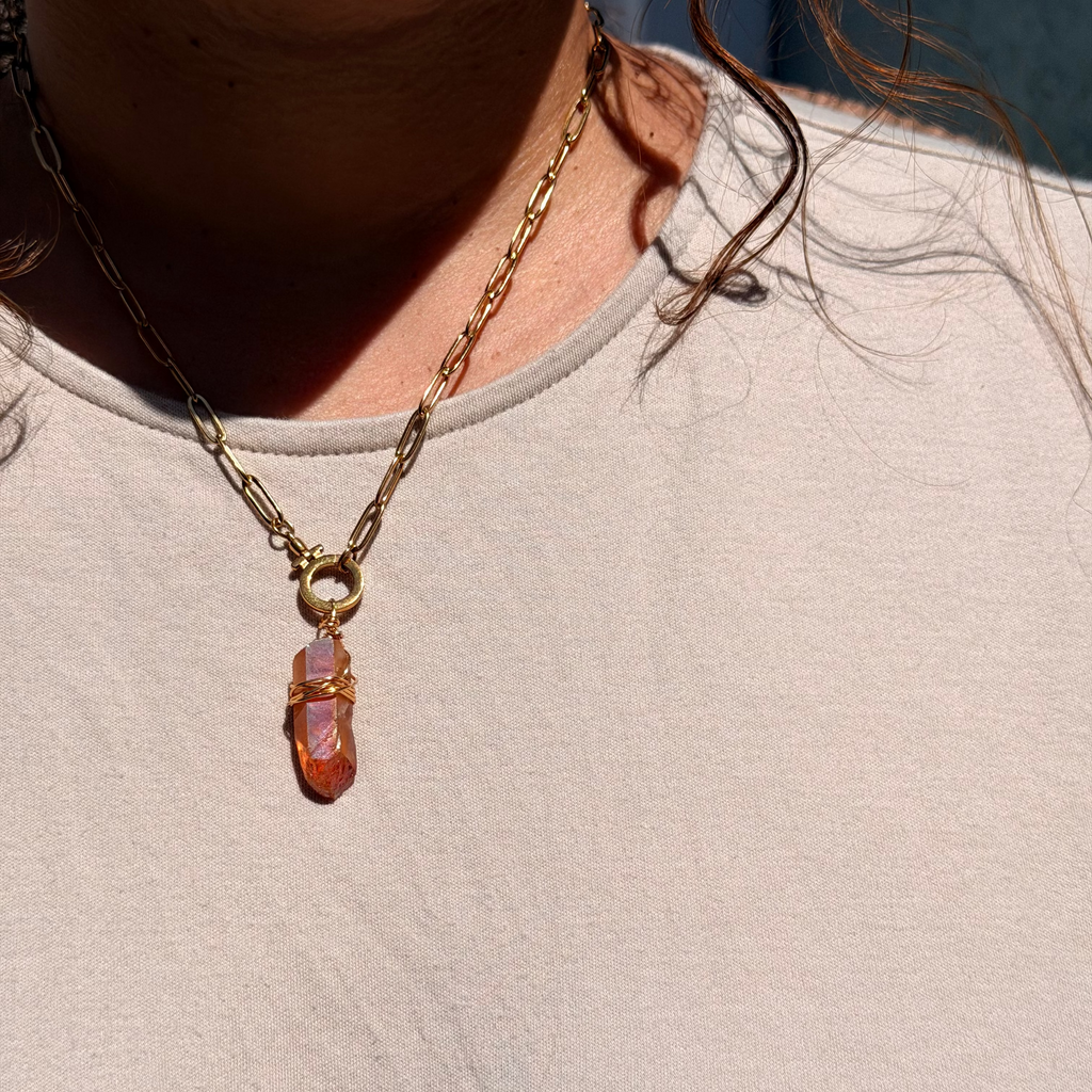 Tangerine Aura Quartz