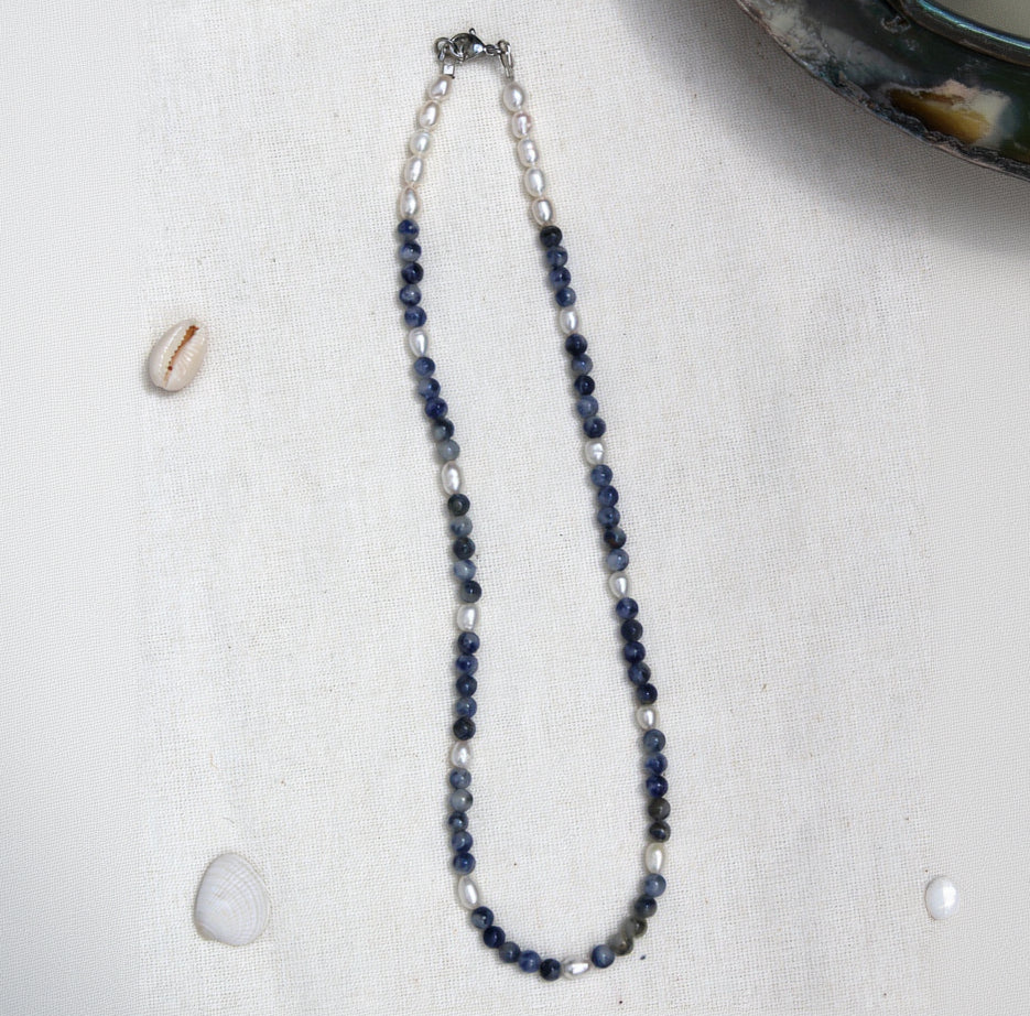 Sodalite Pearl Choker