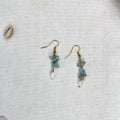 Aquamarine Raw Nugget and Pearls