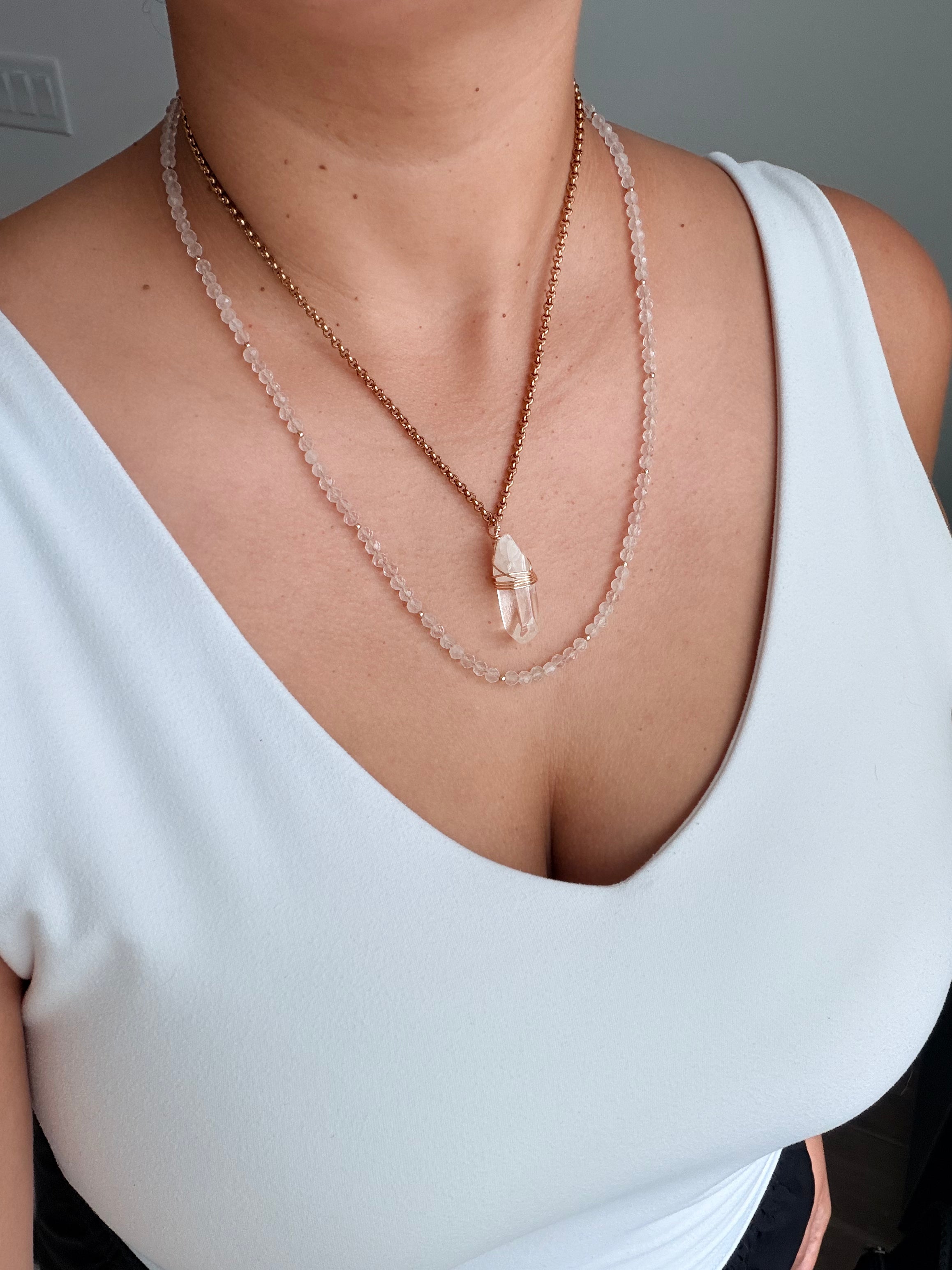 Beaded Rose Quartz