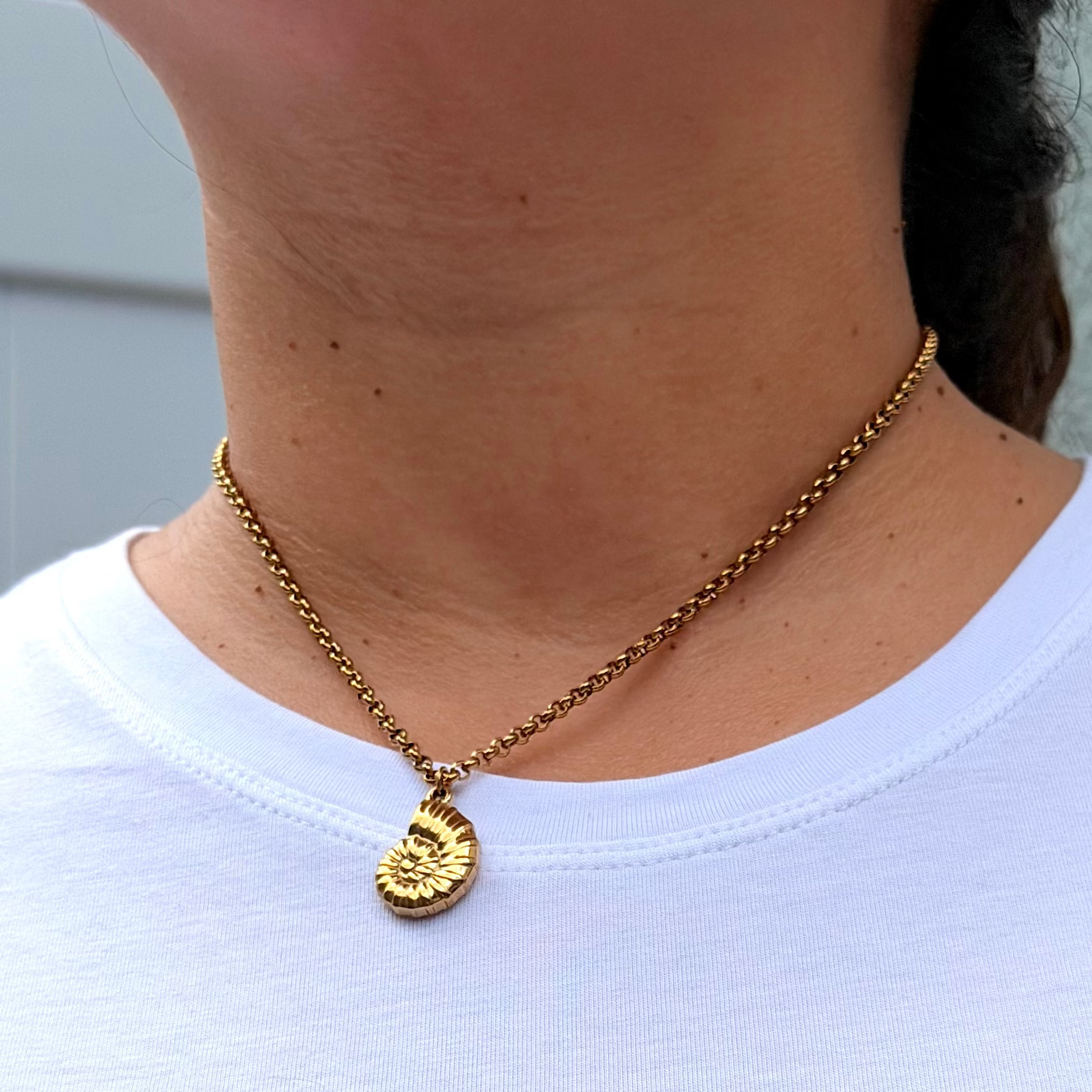 Sea Shell Gold Charm Necklace