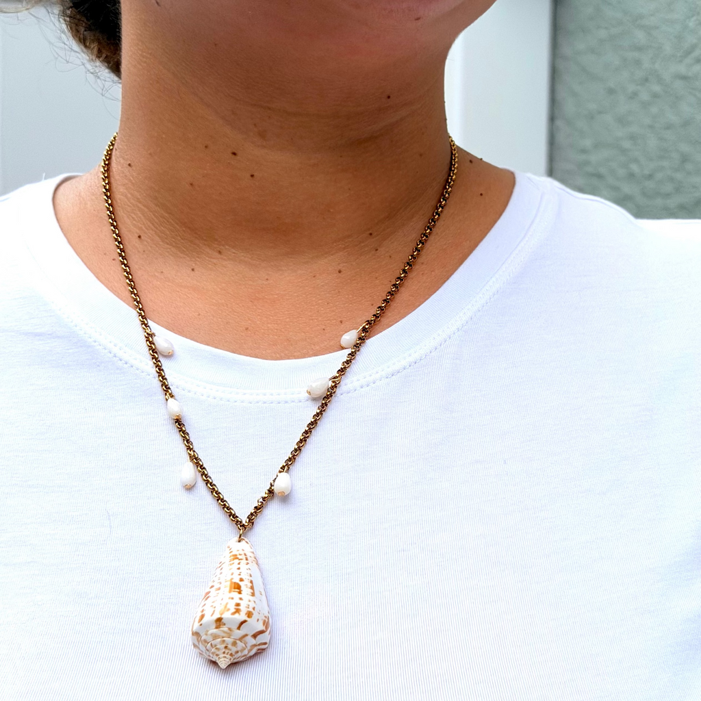 Sea Shell and Pearls Necklace
