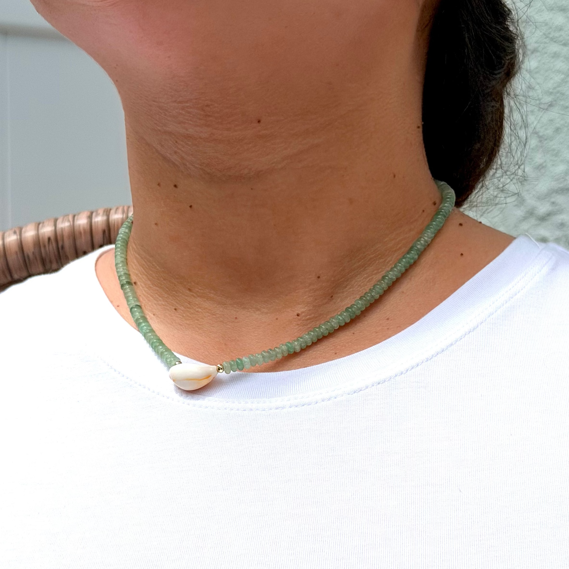 Aventurine Sea Shell Choker